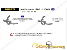 Collecteur d'échappement ARROW pour moto DUCATI MULTISTRADA 1200, 1200S, ... de 2010 à 2014