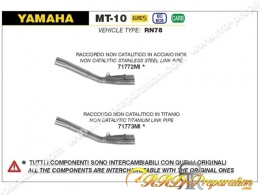 Raccord d'échappement décatalysé ARROW pour YAMAHA MT-10 à partir de 2022