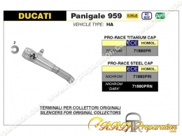 Silencieux d'échappement PRO-RACE ARROW pour collecteur d'origine sur DUCATI PANIGALE 959 de 2016 à 2019