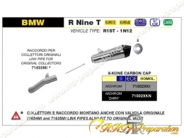Kit silencieux d'échappement avec raccord ARROW X-KONE pour BMW R NINE T de 2014 à 2019