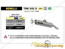 Silencieux d'échappement ARROW RACE-TECH pour BENELLI TRK X de 2018 à 2020