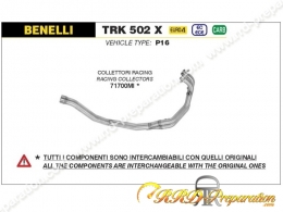 Collecteur d'échappement ARROW pour silencieux RACE-TECH ou Origne sur BENELLI TRK 502 X de 2018 à 2020