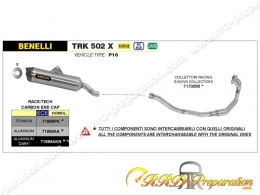 Ligne d'échappement complète ARROW RACE-TECH pour BENELLI TRK X de 2018 à 2020