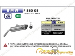 Silencieux d'échappement MAXI RACE-TECH pour BMW F 850 GS de 2018 à 2020