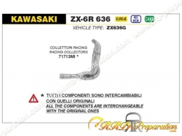 ARROW exhaust manifold for ARROW or Original muffler on KAWASAKI ZX-6R 636 from 2019 to 2020