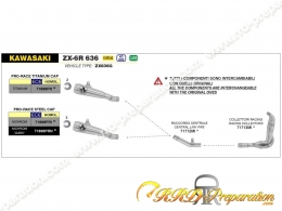 Ligne d'échappement complète ARROW PRO-RACE pour KAWASAKI ZX-6R 636 de 2019 à 2020