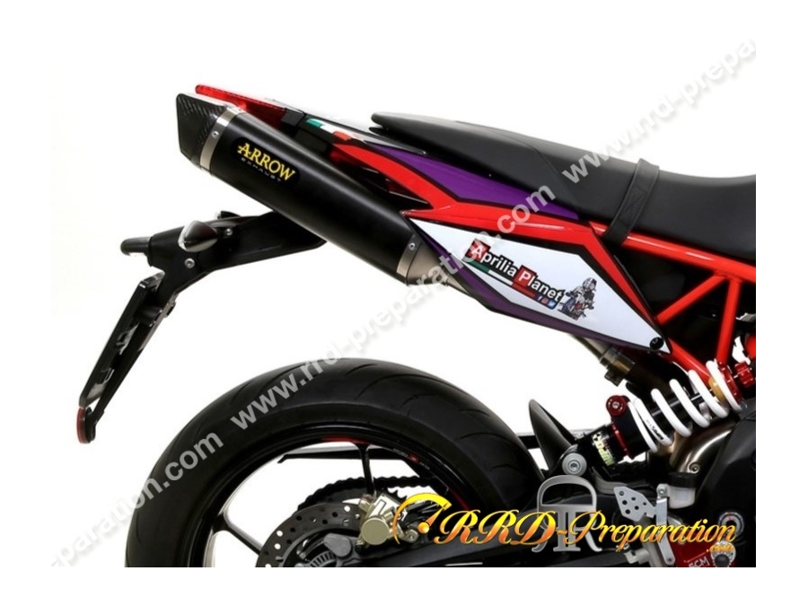 Silencieux d'échappement ARROW THUNDER pour collecteur d'origine sur APRILIA DORSODURO 750 de 2009 à 2017 et 900 de 2017 à 2019