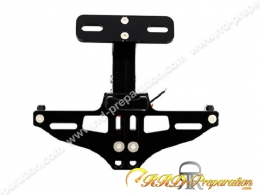 Support de plaque d'immatriculation CNC orientable Blackway avec éclairage de plaque pour scooter, moto, mécaboite...