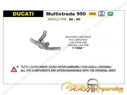 Raccord d'échappement RACING ARROW pour silencieux origine ou Arrow REBEL sur DUCATI MULTISTRADA 950 de 2019 à 2020