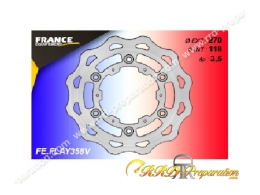 Disque de frein avant FRANCE EQUIPEMENT WAVES FLOTTANT Ø270mm pour moto cross YAMAHA YZ, YZF, WR Z, WRF 125, 250, 450cc