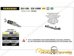 Kit silencieux d'échappement avec raccord ARROW INDY RACE pour KAWASAKI ZX-10R / ZX-10RR de 2021 à 2023
