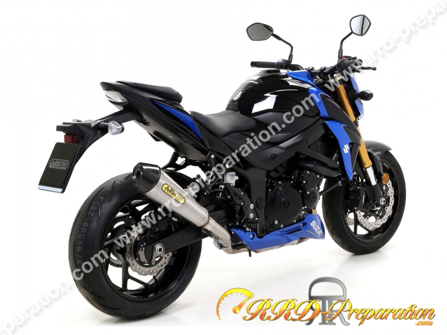 Kit silencieux ARROW X-KONE avec raccord pour moto SUZUKI GSR 750 de 2011 à 2016 et SUZUKI GSX-S 750 de 2017 à 2020