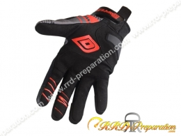 Paire de gants DOPPLER noir / rouge homologué hiver court tailles au choix