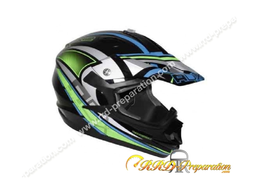 Casque CROSS HUNDERBOLT ADX MX2 NOIR/VERT FLUO XL