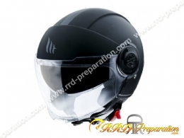 Casque jet MT VIALE SV DOUBLE ECRANS UNI NOIR MAT taille au choix