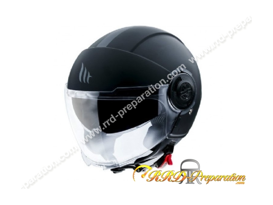 Casque jet MT VIALE SV DOUBLE ECRANS UNI NOIR MAT taille au choix