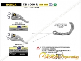 Ligne complète double silencieux ARROW PRO-RACE pour HONDA CB 1000 R de 2018 à 2023