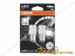 Vente, photo et description du jeu de deux ampoules LED BA15S OSRAM  blanches pour clignotants, feux arrières