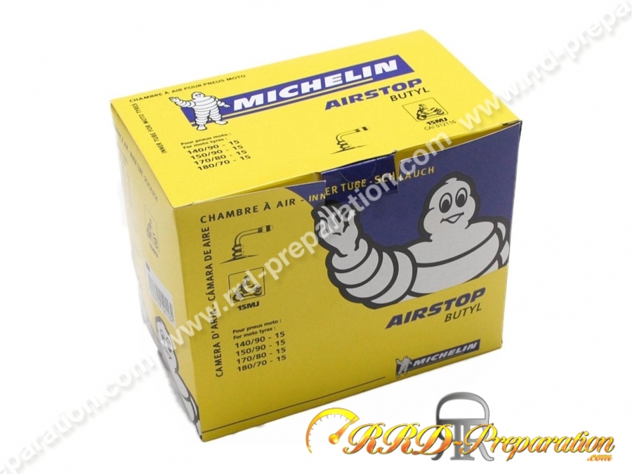 Chambre à air MICHELIN 15 pouces 140 / 90 X 15 AIRSTOP 15MJ valve coudée (90°)