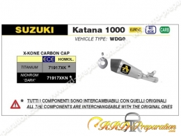 Silencieux ARROW X-KONE pour Suzuki KATANA 1000 de 2019 à 2020