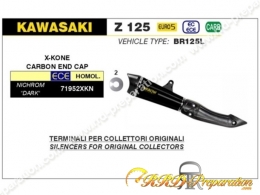 Silencieux ARROW X-KONE pour collecteur d'origine sur KAWASAKI Z 125 de 2021 à 2023