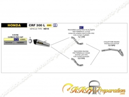 Ligne d'échappement complète ARROW X-KONE pour collecteur racing ARROW sur Honda CRF 300 L de 2021 à 2023