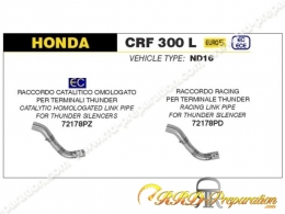 Kit silencieux d'échappement avec raccord ARROW THUNDER pour collecteur racing ARROW sur Honda CRF 300 L de 2021 à 2023