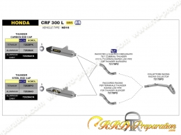 Ligne d'échappement complète ARROW THUNDER pour Honda CRF 300 L de 2021 à 2023