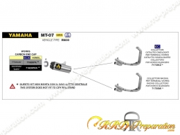 Ligne d'échappement complète ARROW WORKS pour Yamaha MT-07 de 2021 à 2023 et Yamaha Tracer 700 de 2020