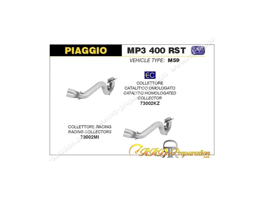Ligne D'échappement D'origine Piaggio MP3 400 - 2008 à 2010 - Occasion Italie