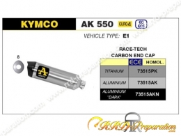 Silencieux ARROW RACE TECH pour collecteur ARROW sur maxi scooter Kymco AK 550 de 2017 à 2020