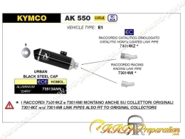 Kit silencieux d'échappement avec raccord ARROW URBAN pour KYMCO AK 550 de 2017 à 2020