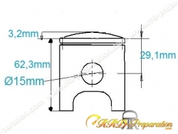 Piston Ø54mm mono-segment pour kit origine et ITALKIT sur KARTING moteur ROTAX MAX 125