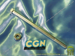 Axe moteur CGN avec ecrou Ø10mm X 1,25mm / longueur 185mm pour Peugeot 103 SP, MV, MVL, LM, VOGUE...