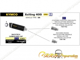 Kit silencieux d'échappement avec raccord ARROW RACE-TECH pour KYMCO XCITING 400I de 2017 à 2018