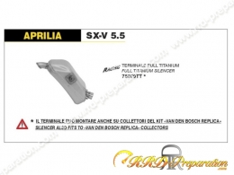 Silencieux d'échappement ARROW RACING pour APRILIA SX-V 5.5 de 2007 à 2014