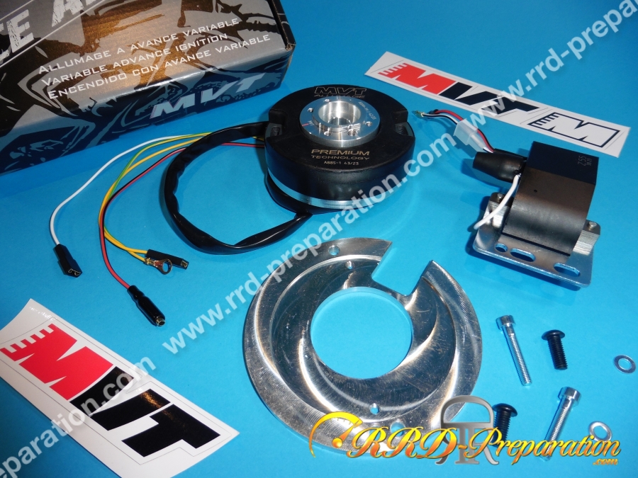 Allumage MVT PREMIUM rotor interne avec éclairage pour MBK ZX, RD, TY, DT, MX... 50cc et 80cc