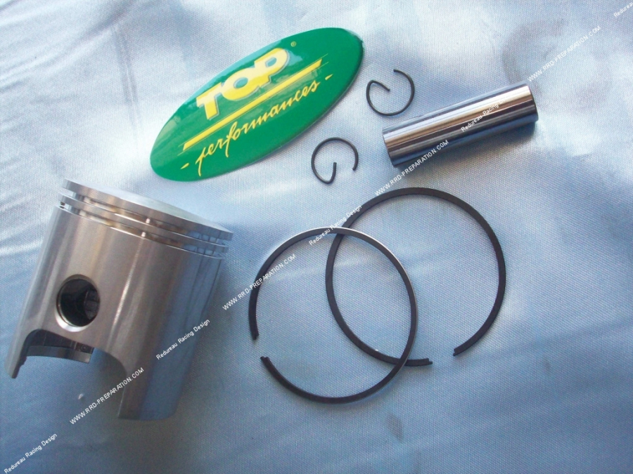 piston bi segment TOP PERFORMANCES Ø49 ou 49,5mm axe 12mm pour kit TOP noir 75cc sur minarelli am6