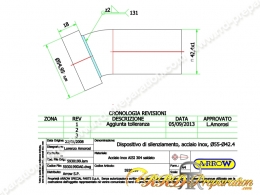 Réducteur de bruit DB KILLER pour silencieux ARROW ou GIANNELLI, sur BMW R 1200 GS, / Adventure, APRILIA CAPONORD ...