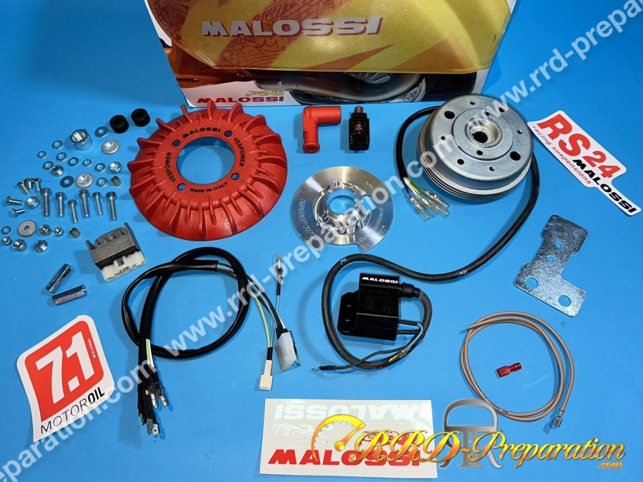 Allumage MALOSSI VESPower cône Ø20mm rotor externe avec éclairage scooter VESPA ET3 Primavera 125 2T