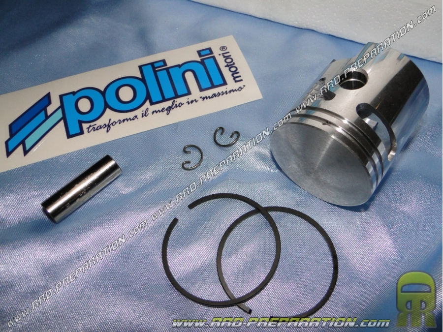 Bi-segment piston Ø43mm and reboring side 10mm axis for kit 65cc POLINI Fonte on PIAGGIO ciao