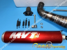 Pot d'échappement MVT SERVICE COURSE SC 80 / 90cc passage bas pour DERBI