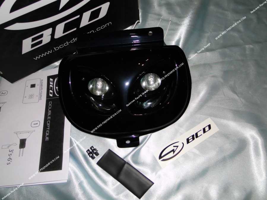 Máscara frontal de doble óptica BCD con iluminación para amplificador MBK SPIRIT antes de 2004 blanco, negro