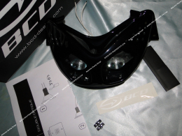 BCD double optical front mask with lighting for MBK NITRO, YAMAHA AEROX white / black