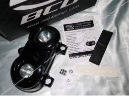 BCD double optical front mask with lighting for booster MBK ROCKET, NEXT GENERATION, YAMAHA ... white / black