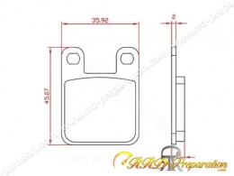 Plaquettes de frein BRENTA BR3015 avant / arrière pour Peugeot Speedfight, Squab, DERBI SENDA...