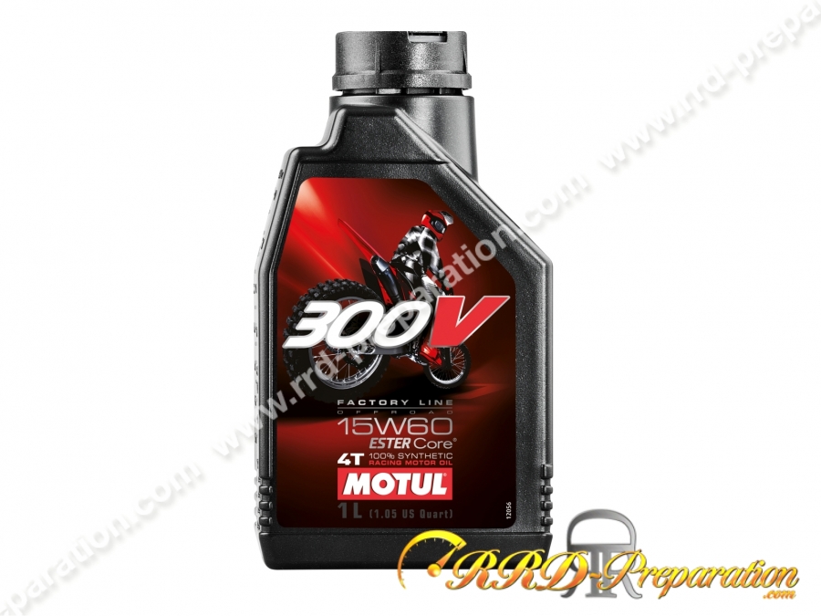 Huile moteur 100% synthèse 15W60 MOTUL 300V Road Racing 4 temps 1 ou 4 Litres au choix