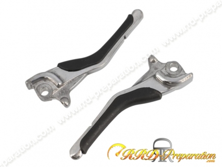 Paire Leviers Frein BMX Old School – MX Polygon APSE, 22.2 Mm, Alu, Noir Et Argent