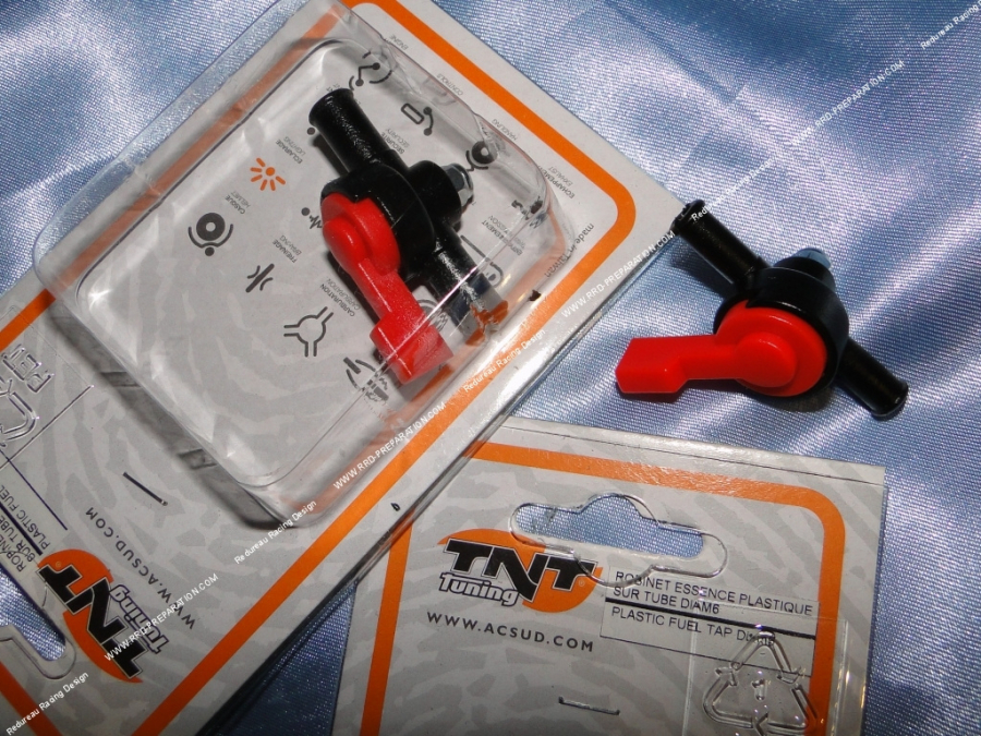 Grifo de combustible en manguera TNT TUNING extra light universal Ø6 u 8mm con opciones