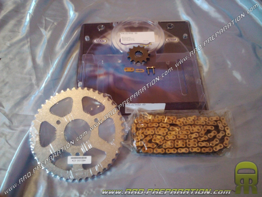 kit chaine AFAM pour Rieju RS2 2003 avec pignon de 13 et courrone 47